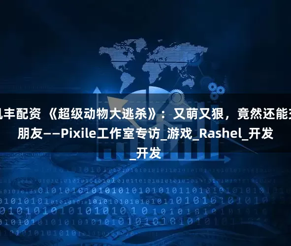 凯丰配资 《超级动物大逃杀》：又萌又狠，竟然还能交朋友——Pixile工作室专访_游戏_Rashel_开发