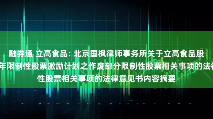 融券通 立高食品: 北京国枫律师事务所关于立高食品股份有限公司2022年限制性股票激励计划之作废部分限制性股票相关事项的法律意见书内容摘要