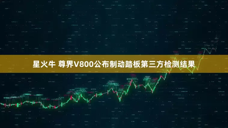 星火牛 尊界V800公布制动踏板第三方检测结果